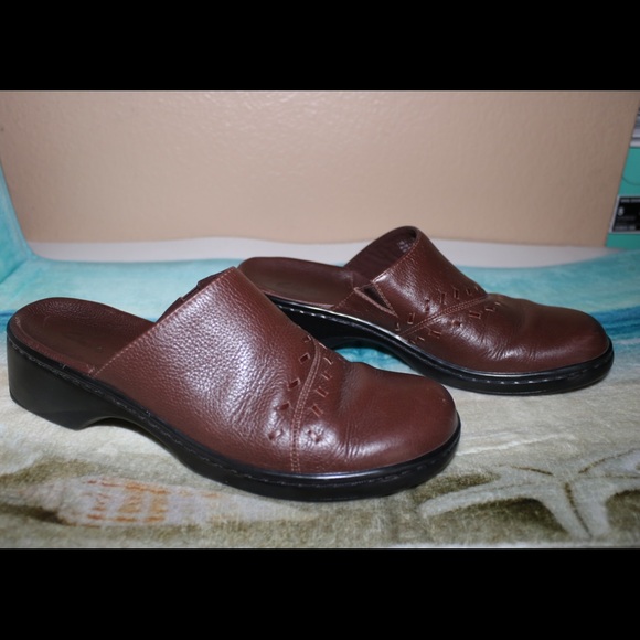 clarks leather clogs womens shoes